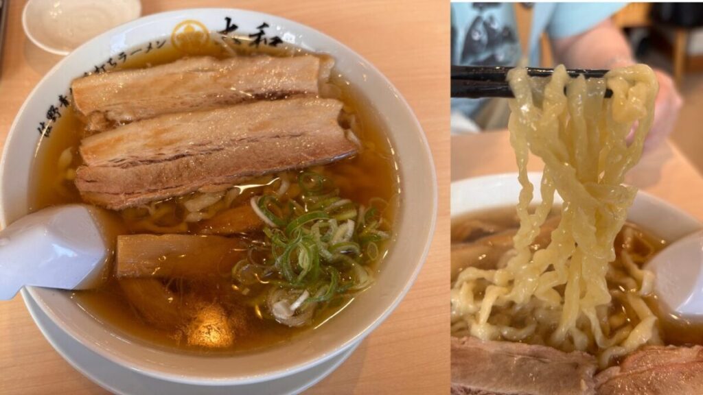 大和の佐野ラーメン(チャーシューと青竹手打ち麺)