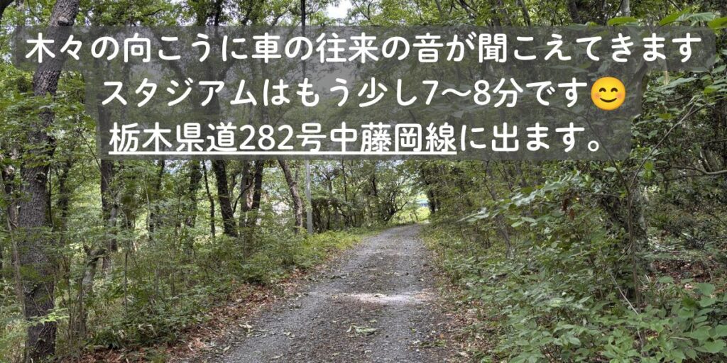 スタジアムまでの道案内⑪ 県道282号へ向かう道